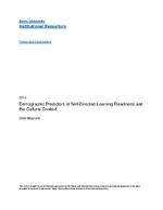 Demographic predictors of self-directed learning readiness and the cultural context